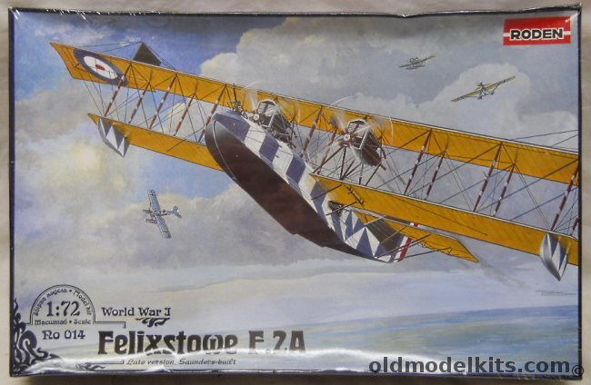 Roden 1/72 Felixstowe F-2A - (Curtiss H-16 Flying Boat), Ro 014 plastic model kit